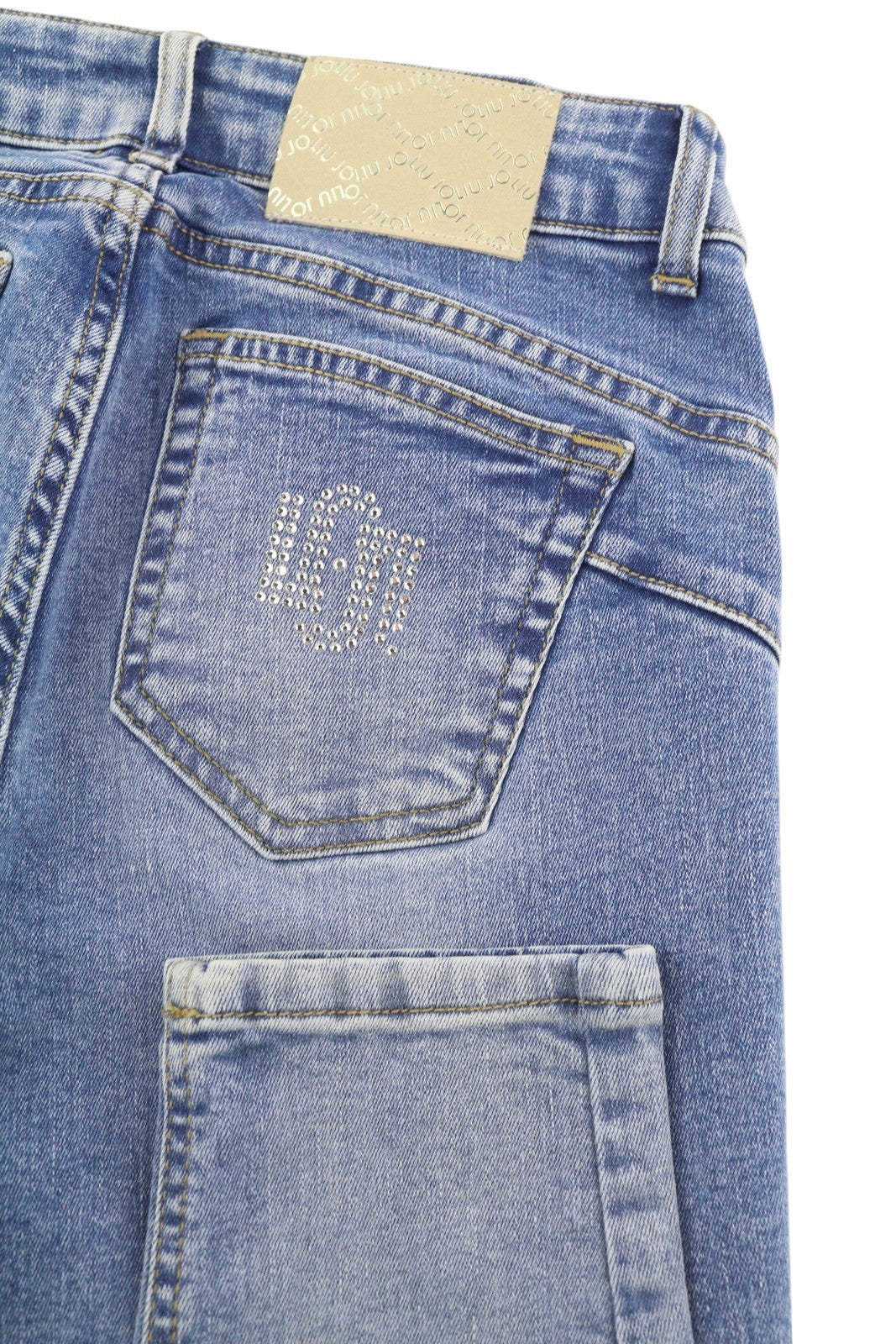 LIU JO Women Jeans W28 Skinny Fit High Waist Zipper Washed Denim Blue Pockets