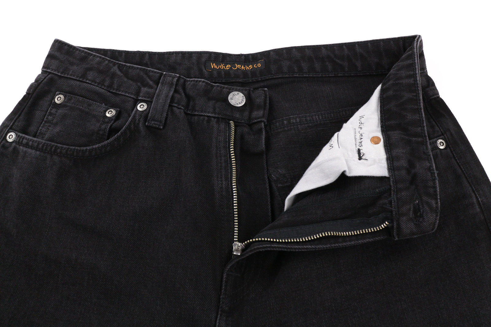 NUDIE JEANS Breezy Britt Women Jeans W31/L28 Regular Black Cotton High Rise