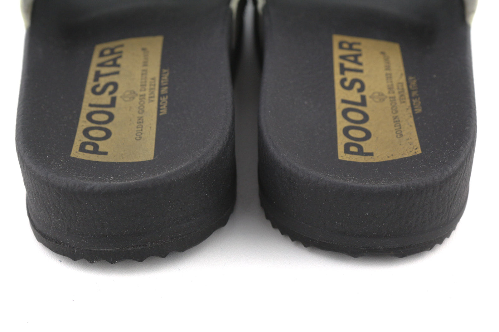 GOLDEN GOOSE Poolstar Women Slippers EU39 Black White Slip On Swimming Leisure