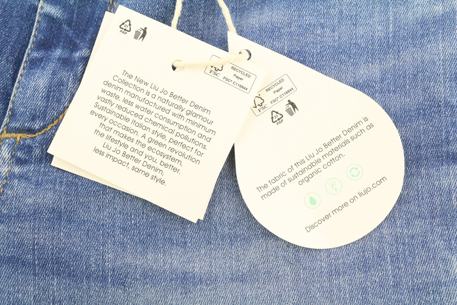 LIU JO Women Jeans ~W30/L28 Washed Denim Blue Belted Split Zip Fly Slim Fit