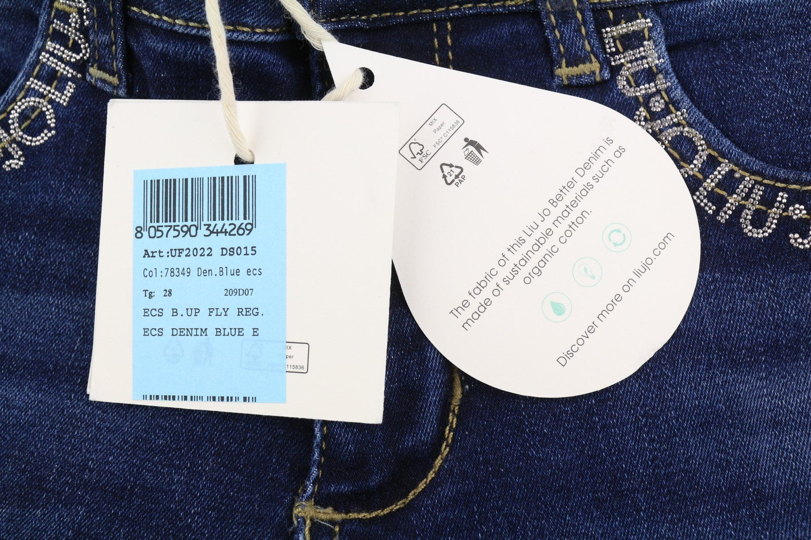 LIU JO Fly Women Jeans W28/L26 Washed Blue Denim Ankle Distress Bottom Up Fly