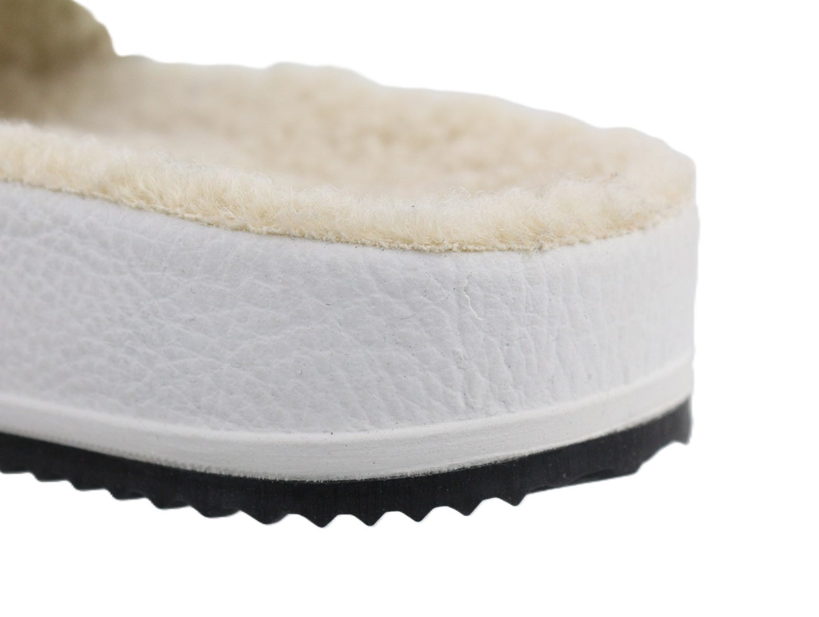 GOLDEN GOOSE Poolstar Women Slippers EU39 White Beige Faux Fur Slip On