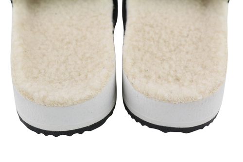 GOLDEN GOOSE Poolstar Women Slippers EU39 White Beige Faux Fur Slip On