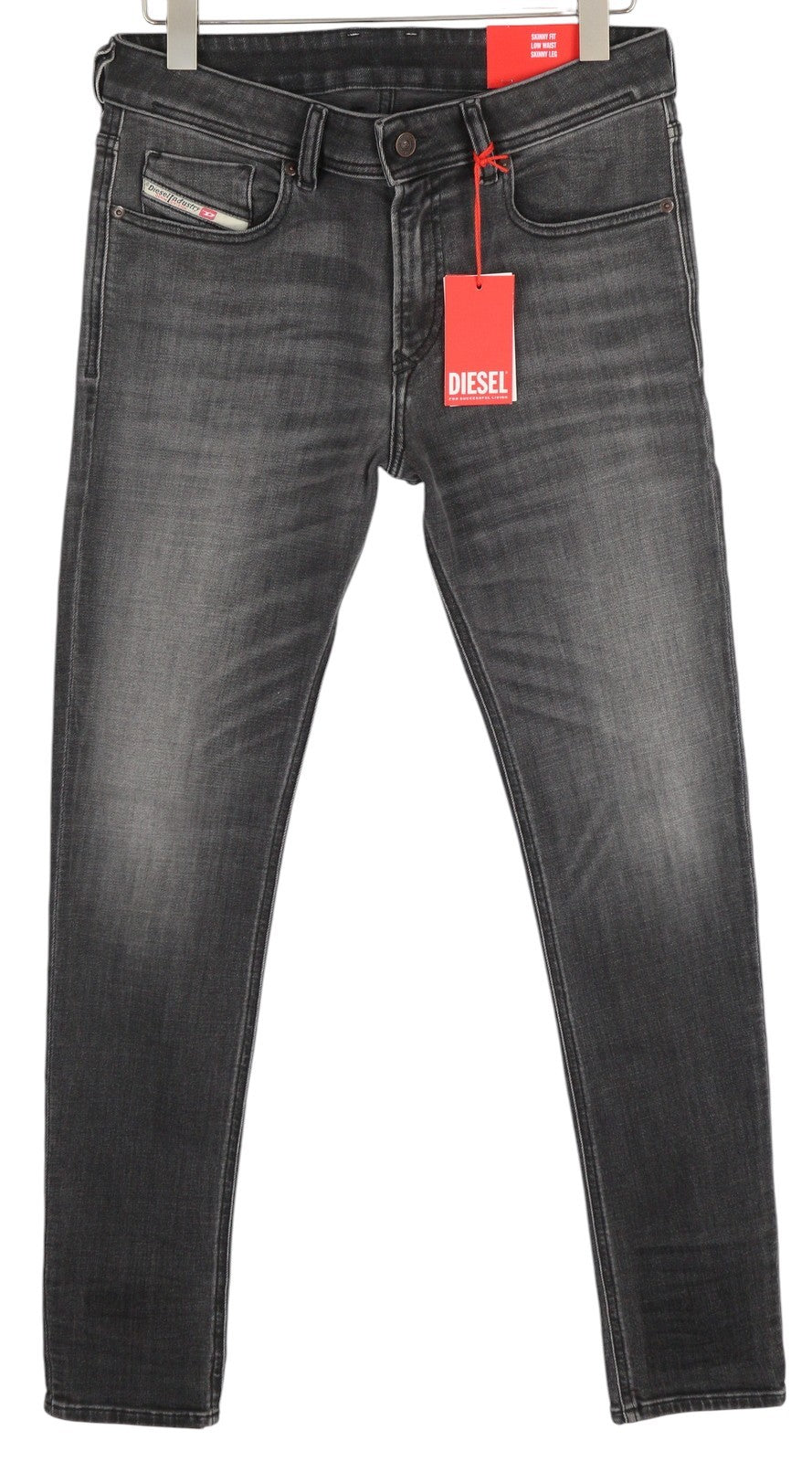 DIESEL 1979 Sleenker 0EIAG vyriški džinsai W31/L32 aptempti, žemo juosmens, skalbti džinsai 