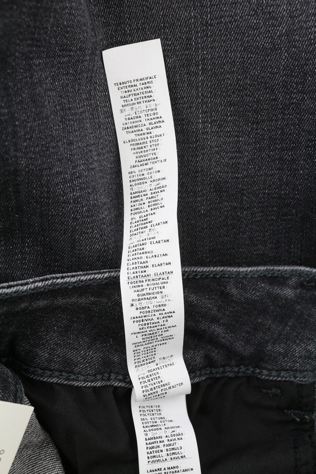 LIU JO Women Jeans W31/L30 Washed Denim Black Ripped Distress Skinny Fit Logo