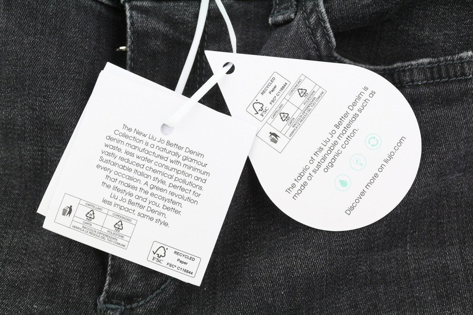 LIU JO Women Jeans W31/L30 Washed Denim Black Ripped Distress Skinny Fit Logo