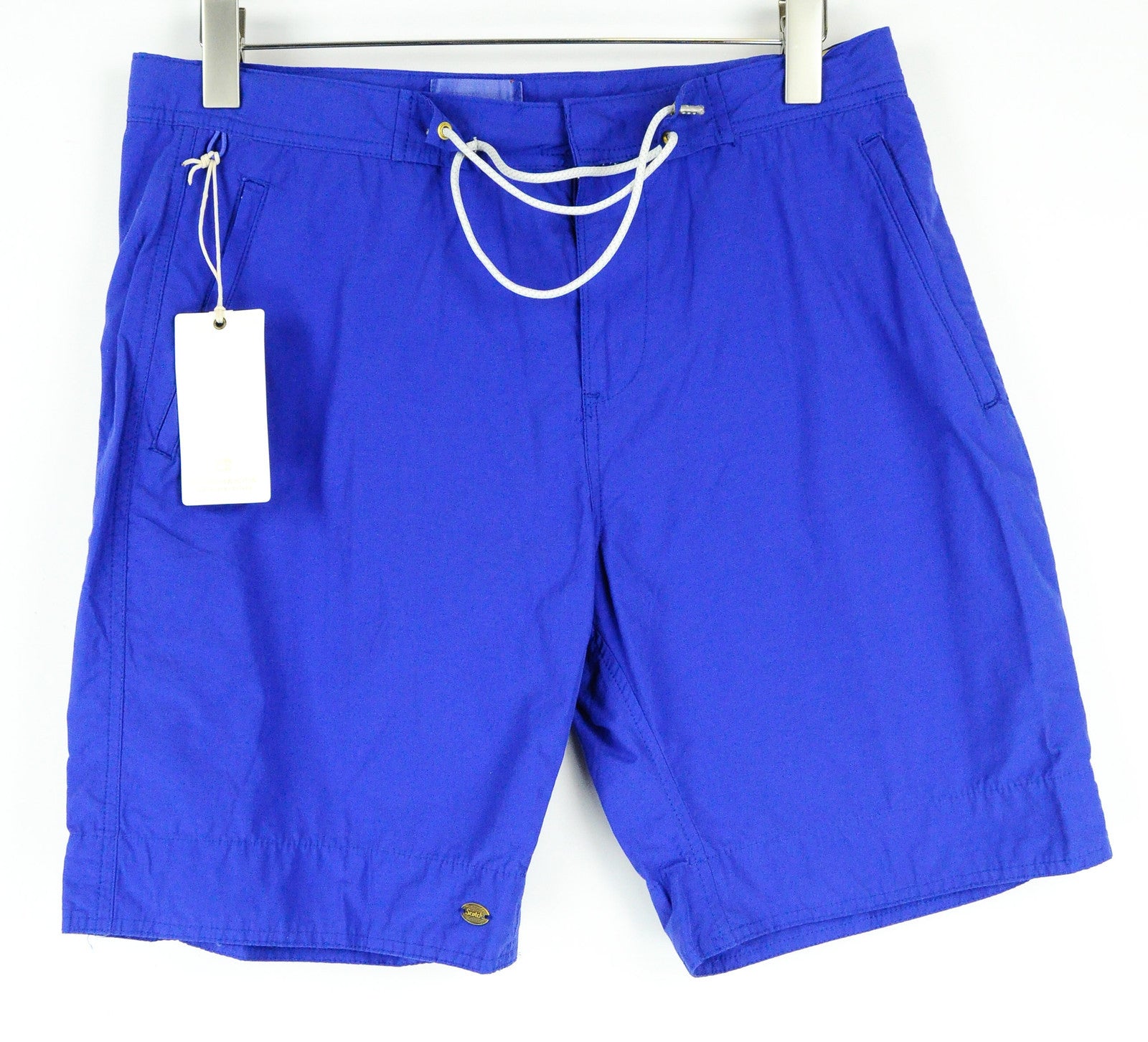 SCOTCH & SODA Men's Swimwear ~W32 Blue Beach Trunks Slit Pockets