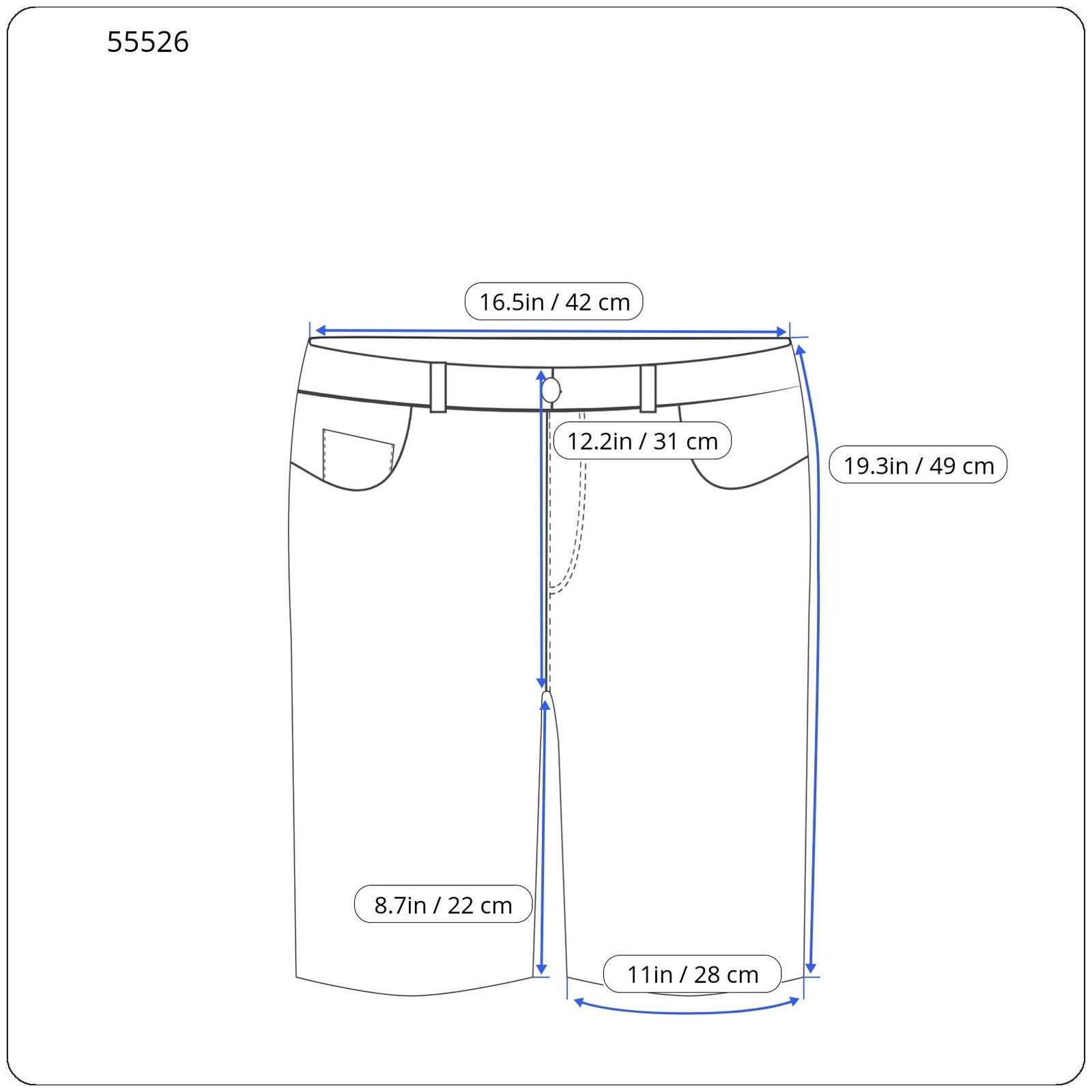 SCOTCH & SODA Men's Swimwear ~W32 Blue Beach Trunks Slit Pockets