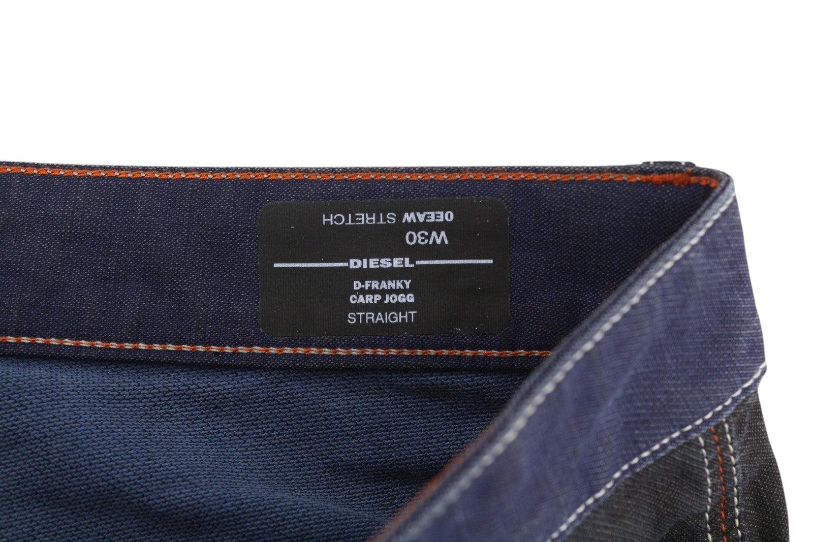 DIESEL D-Franky Carp Jogg 0EEAW Men Jeans W30 Straight Fit Stretch Zip RRP€200