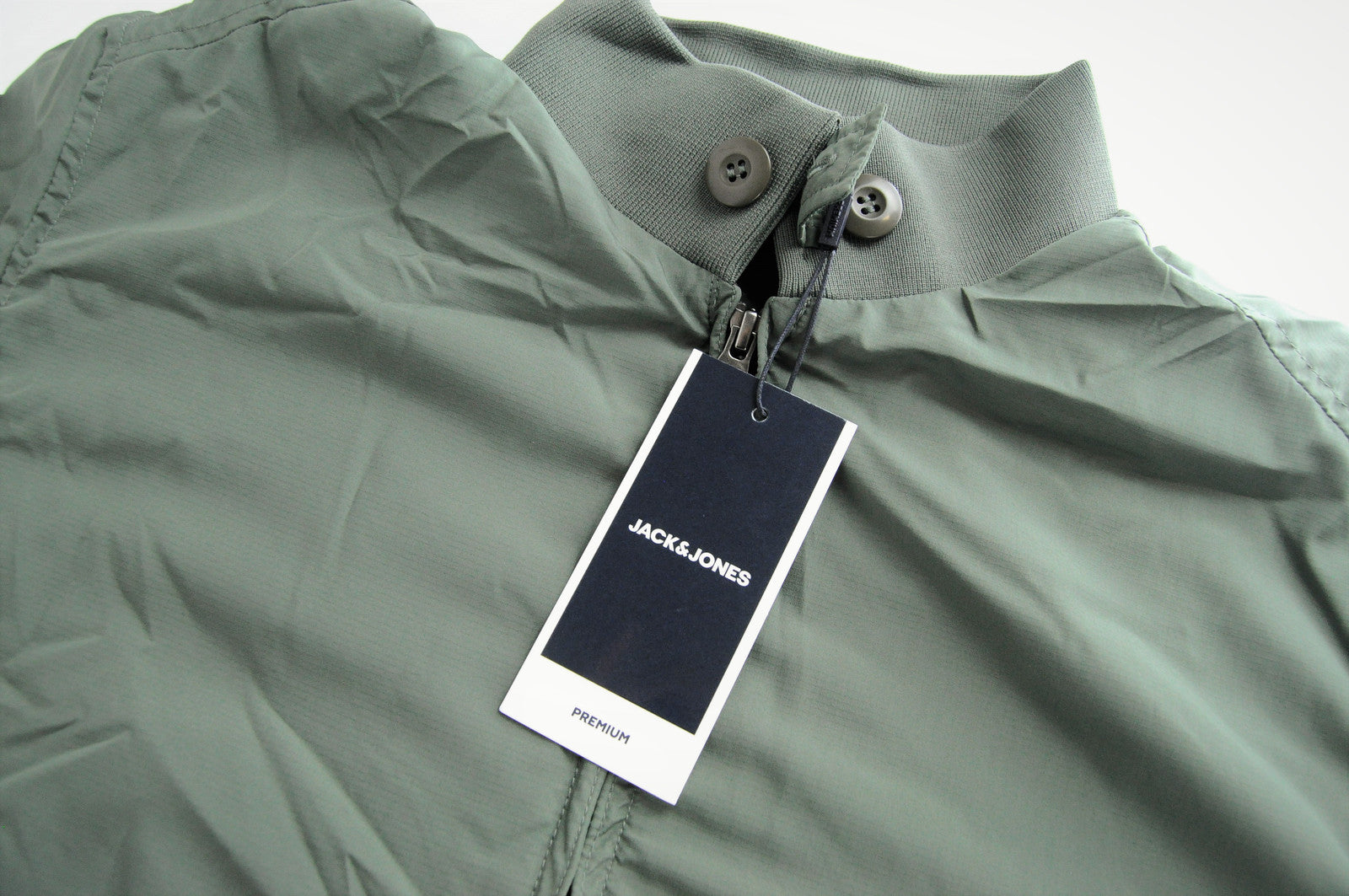 Men's JACK & JONES Jprflight Jacket S Green Lightweight Zip Lined