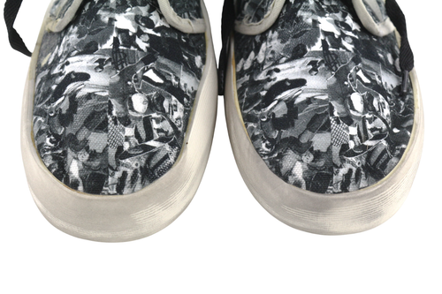 GOLDEN GOOSE High End Men Trainers EU43 Grey Patterned Aged Laced Sneakers