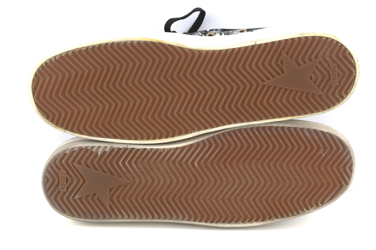 GOLDEN GOOSE High End Men Trainers EU43 Grey Patterned Aged Laced Sneakers