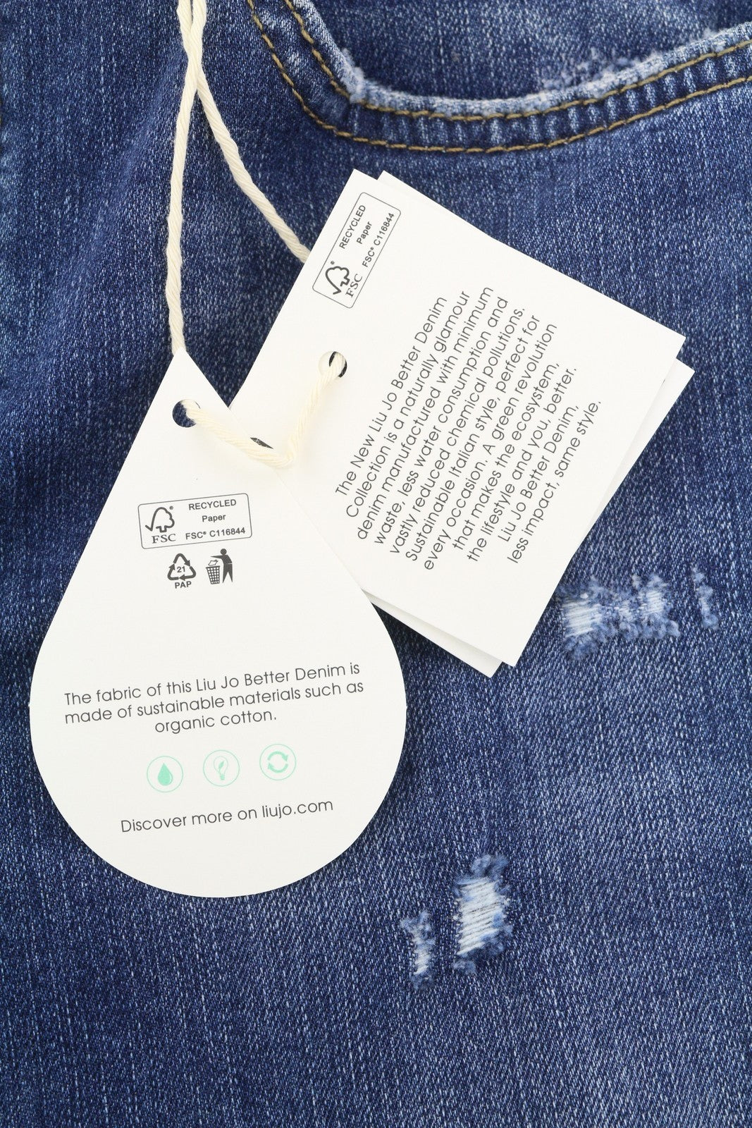 LIU JO Precious Women Jeans W28 Washed Denim Blue Ripped Distress Skinny Fit