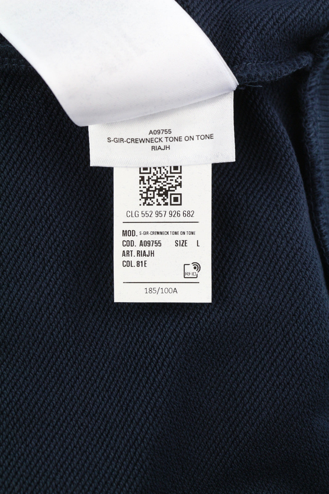 DIESEL S-Gir-Crewneck Tone On Tone Men Sweatshirt L Blue Pullover RRP110