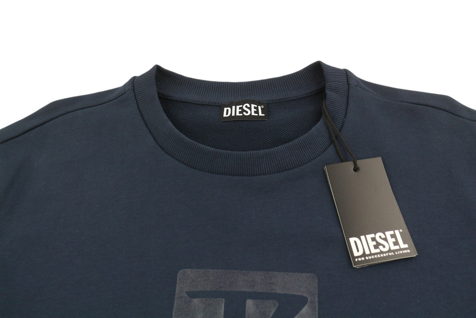 DIESEL S-Gir-Crewneck Tone On Tone Men Sweatshirt L Blue Pullover RRP110