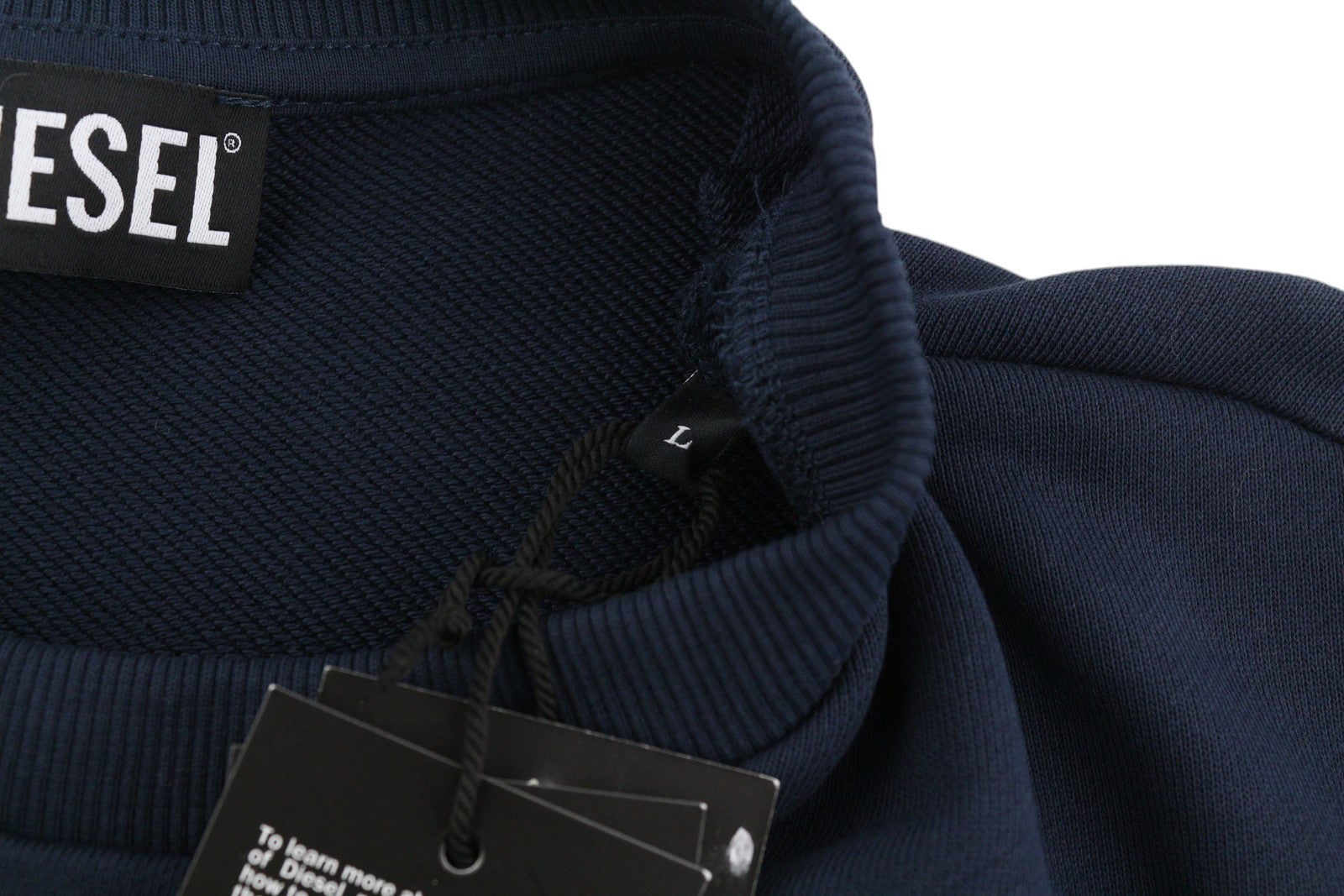 DIESEL S-Gir-Crewneck Tone On Tone Men Sweatshirt L Blue Pullover RRP110