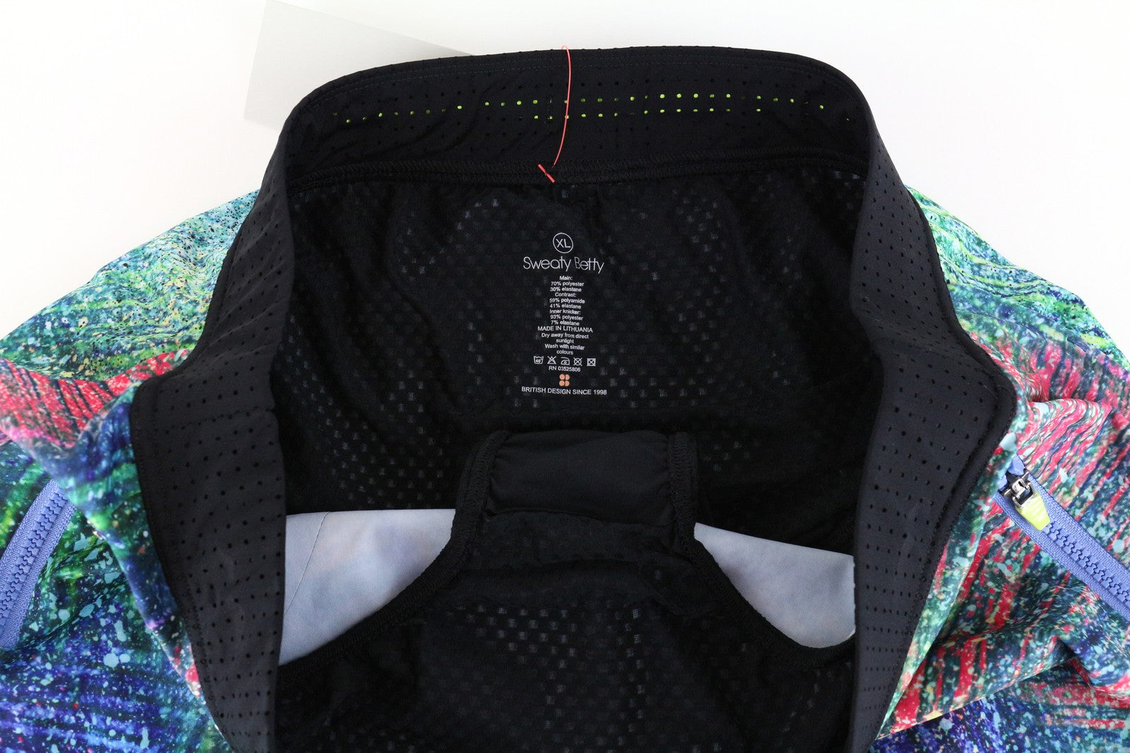 SWEATY BETTY Triple Jump Shorts XL Blue Zip Pocket Gym Activewear for Women