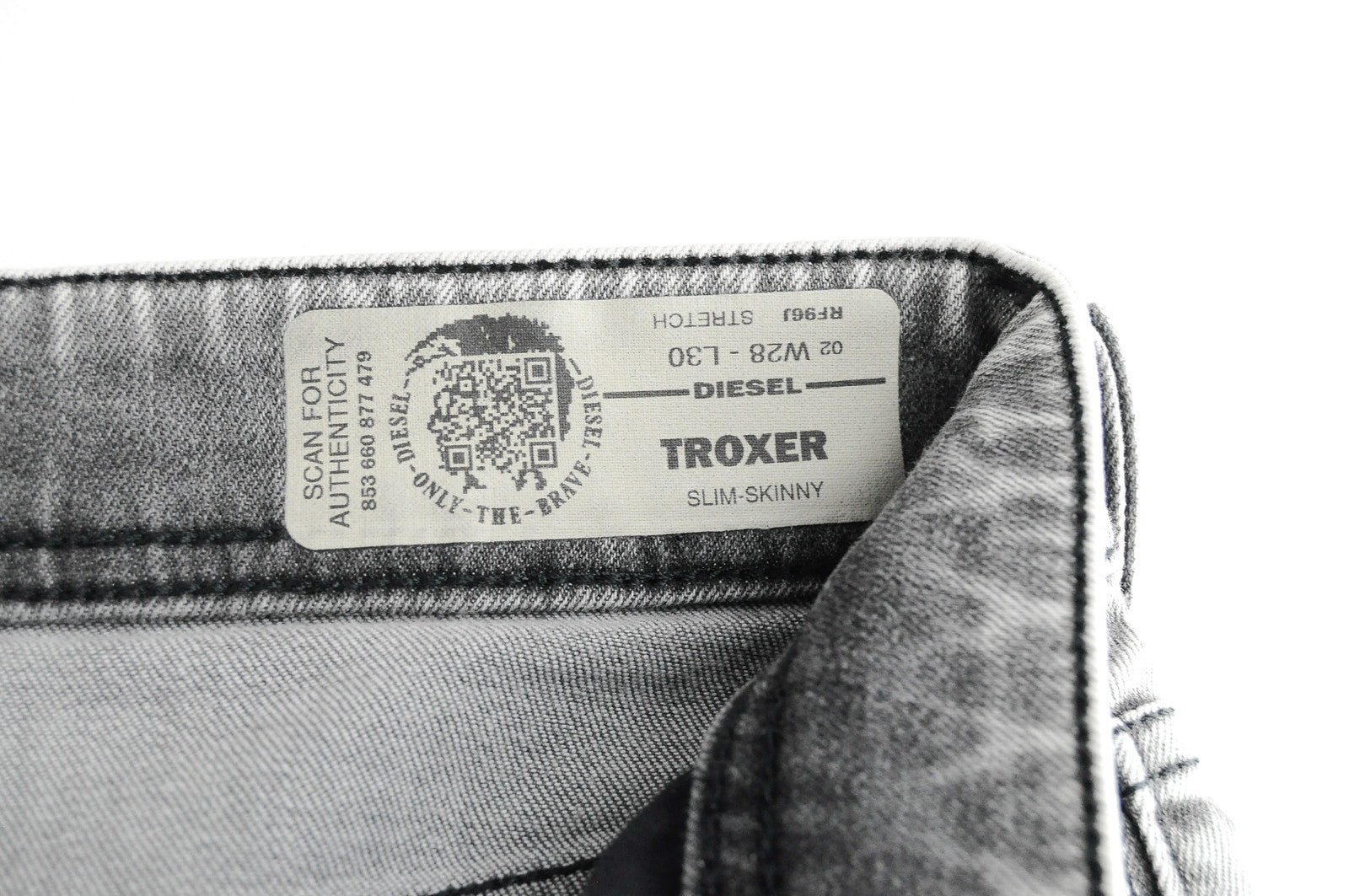 Men's DIESEL Jeans Troxer RF96L W28/L30 Slim Skinny Grey Stretch