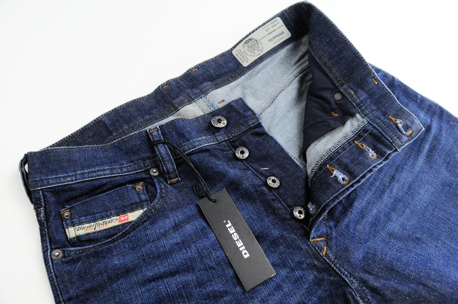 DIESEL Tepphar R845B Men's Jeans W29/L32 Blue Slim Carrot Stretch