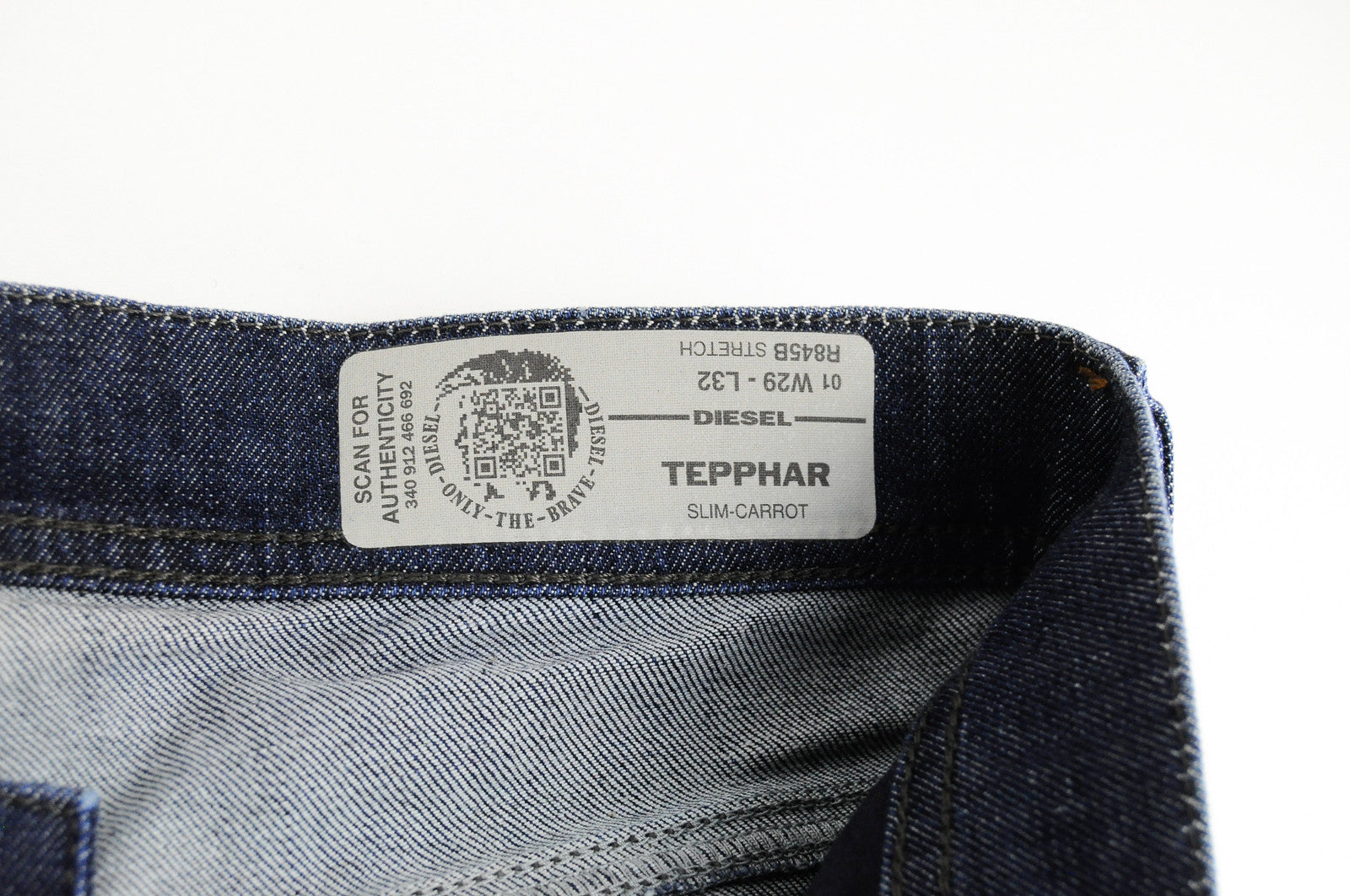 DIESEL Tepphar R845B Men's Jeans W29/L32 Blue Slim Carrot Stretch