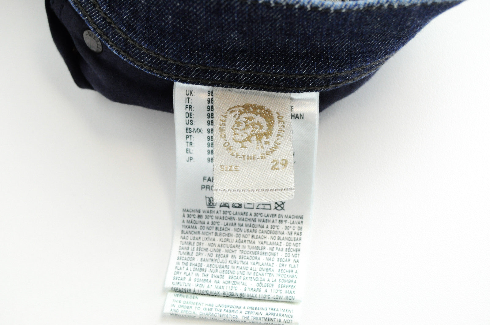 DIESEL Tepphar R845B Men's Jeans W29/L32 Blue Slim Carrot Stretch