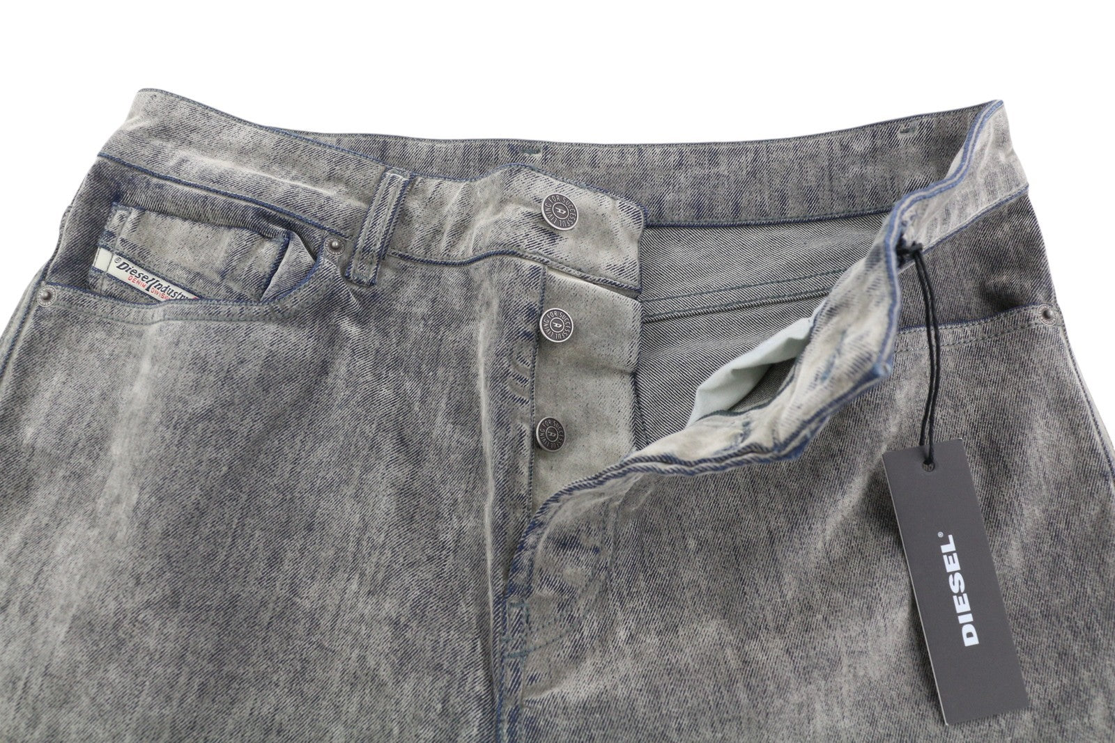 DIESEL D-Rekiv-Z 09D02 Men Jeans W32/L34 Regular Fit Buttoned Washed RRP€250