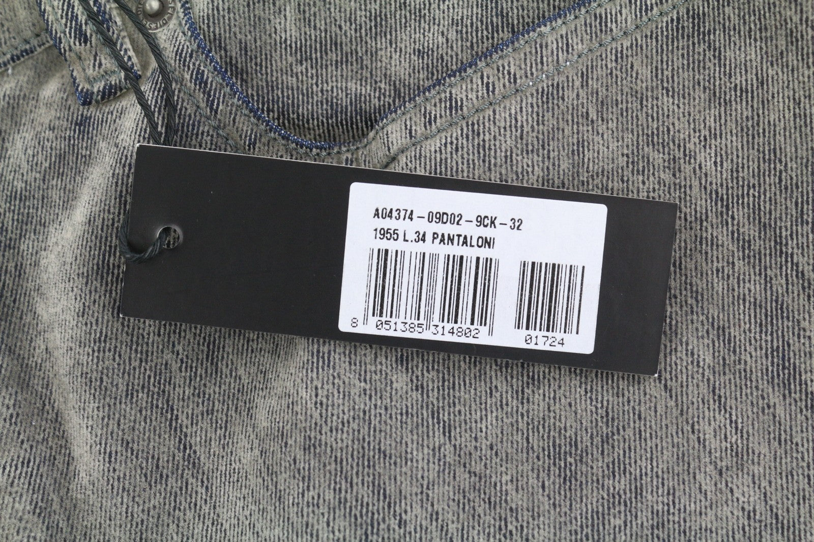 DIESEL D-Rekiv-Z 09D02 Men Jeans W32/L34 Regular Fit Buttoned Washed RRP€250