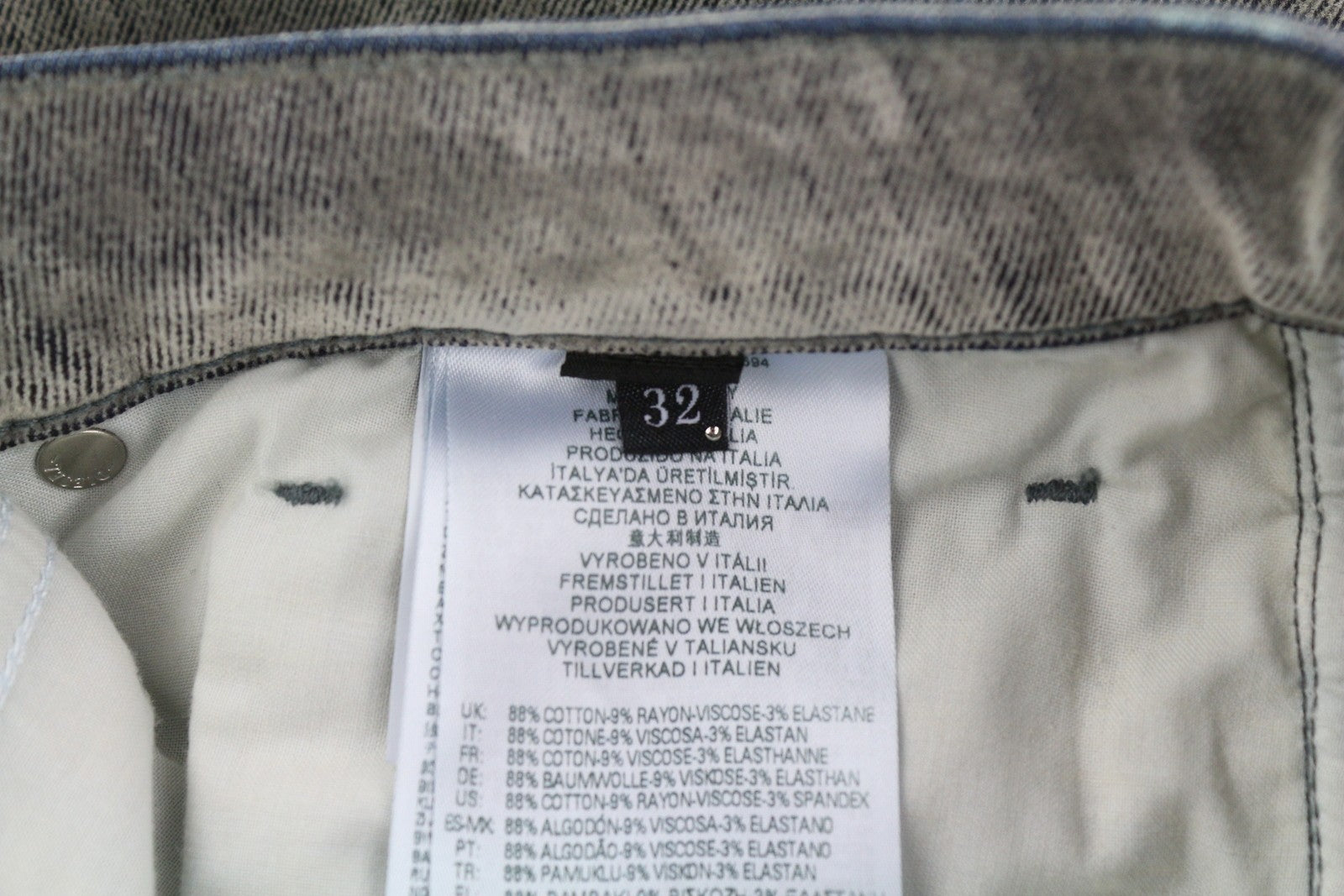 DIESEL D-Rekiv-Z 09D02 Men Jeans W32/L34 Regular Fit Buttoned Washed RRP€250