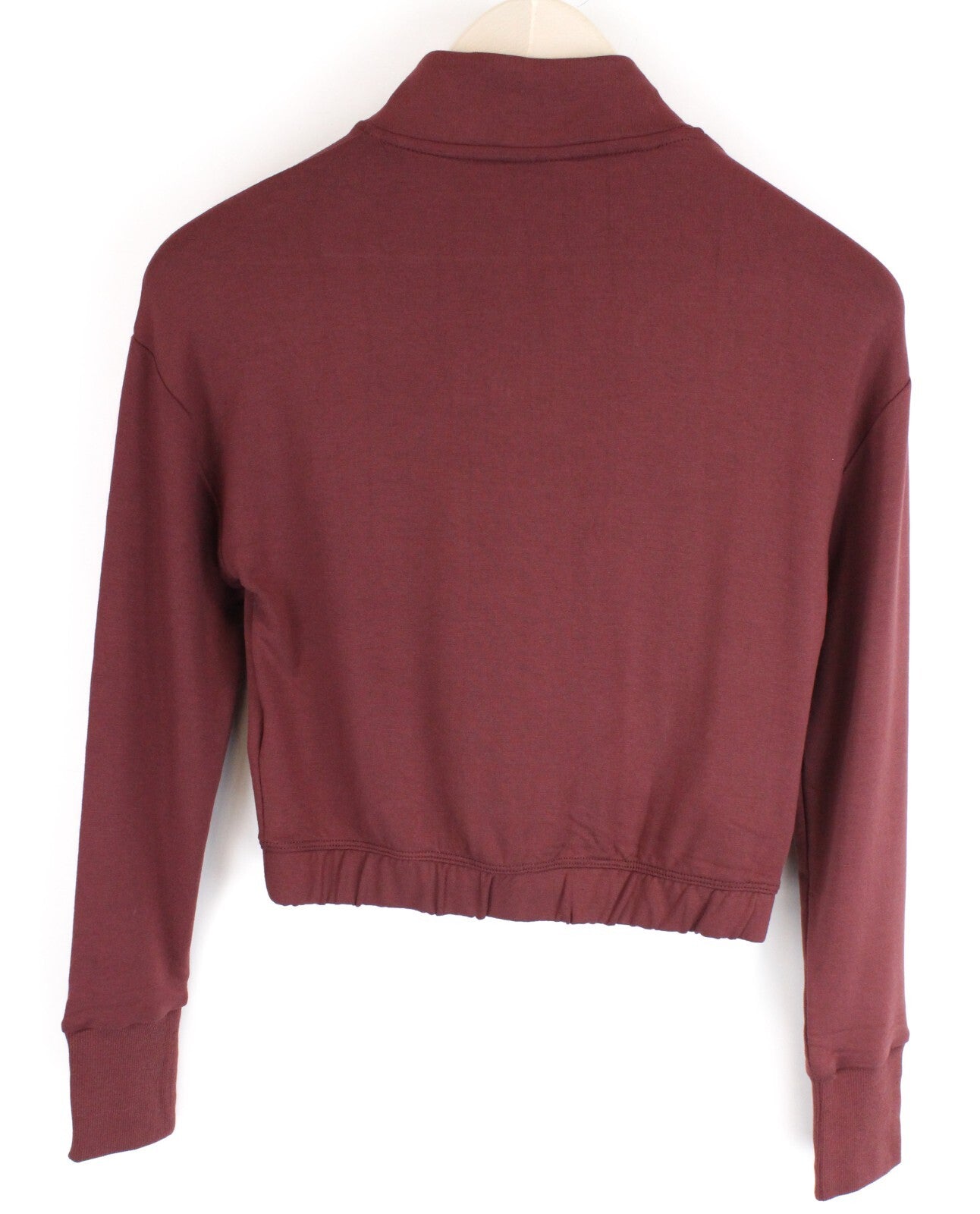 GYM SHARK Women Pippa Sweatshirt XS Cherry Brown Long Sleeve Stretch Sports Crop