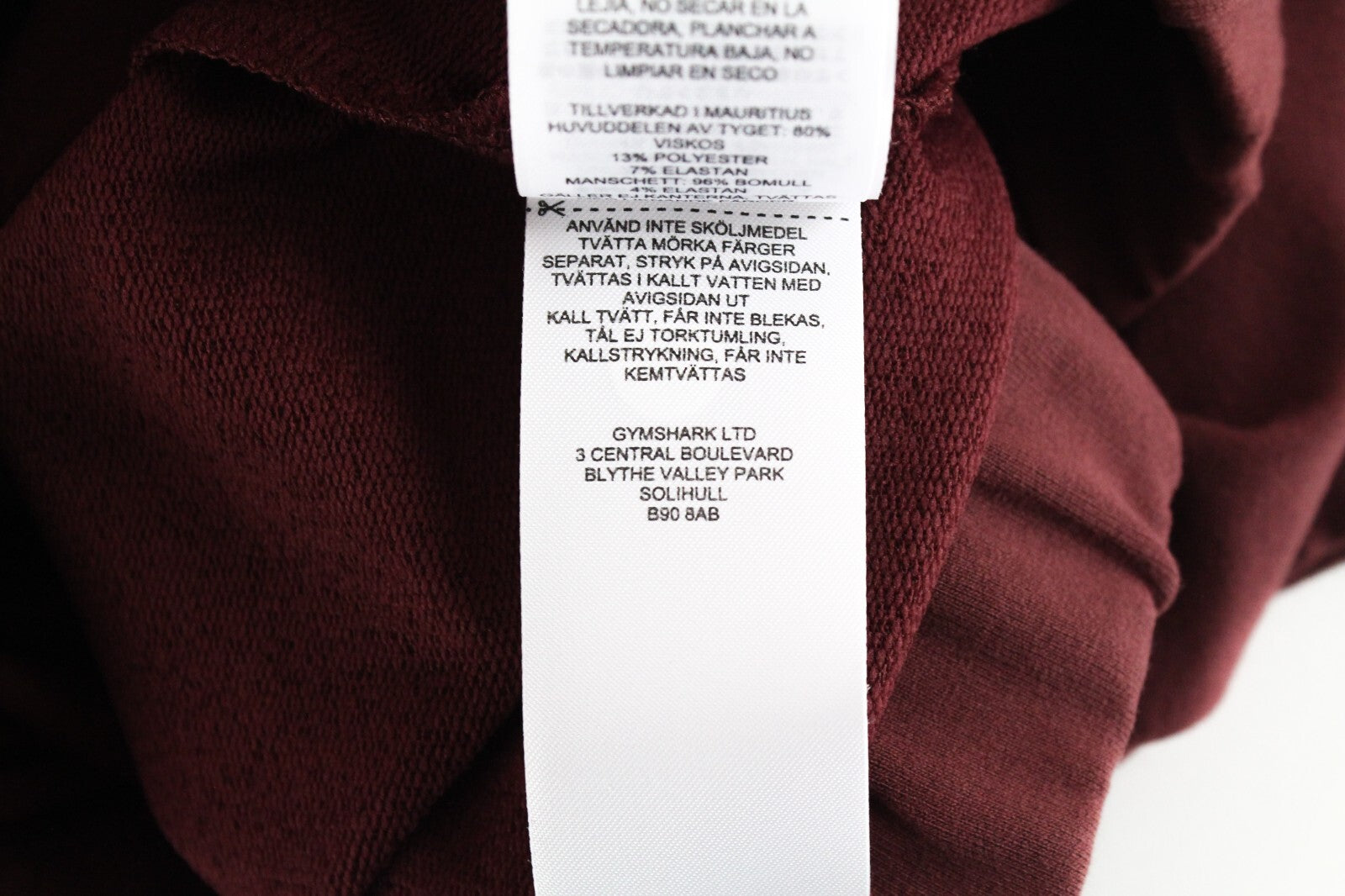 GYM SHARK Women Pippa Sweatshirt XS Cherry Brown Long Sleeve Stretch Sports Crop