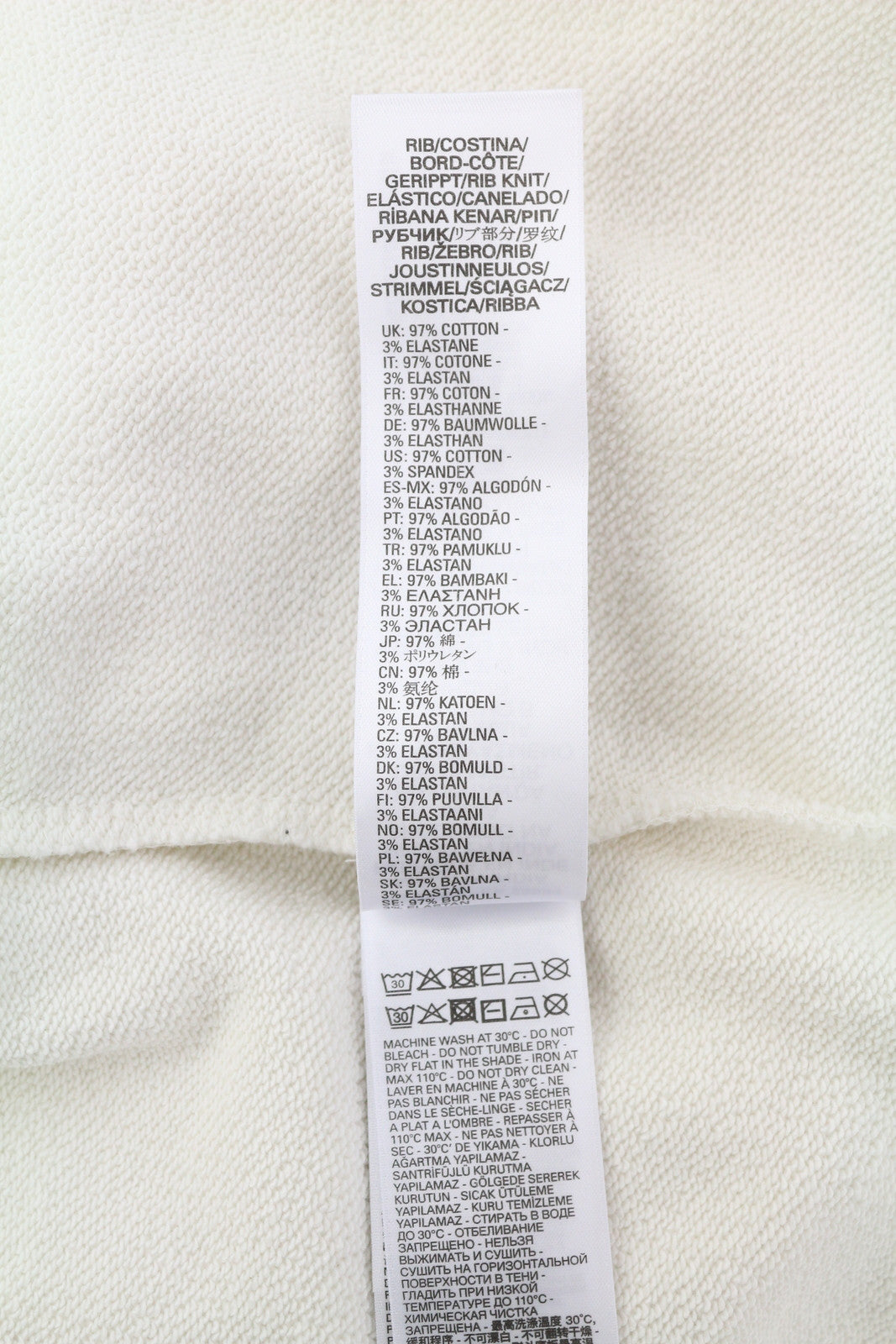 DIESEL S-Ginn-HS3 Men Sweatshirt 2XL White Pullover Crew Neck RRP€125 Light