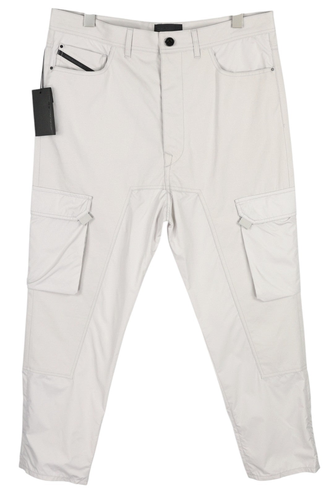 DIESEL Black Gold Pouble BG51T Men Trousers 50 Cargo Ankle Slim Light RRP€350