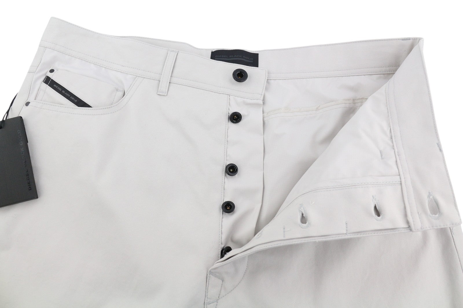 DIESEL Black Gold Pouble BG51T Men Trousers 50 Cargo Ankle Slim Light RRP€350