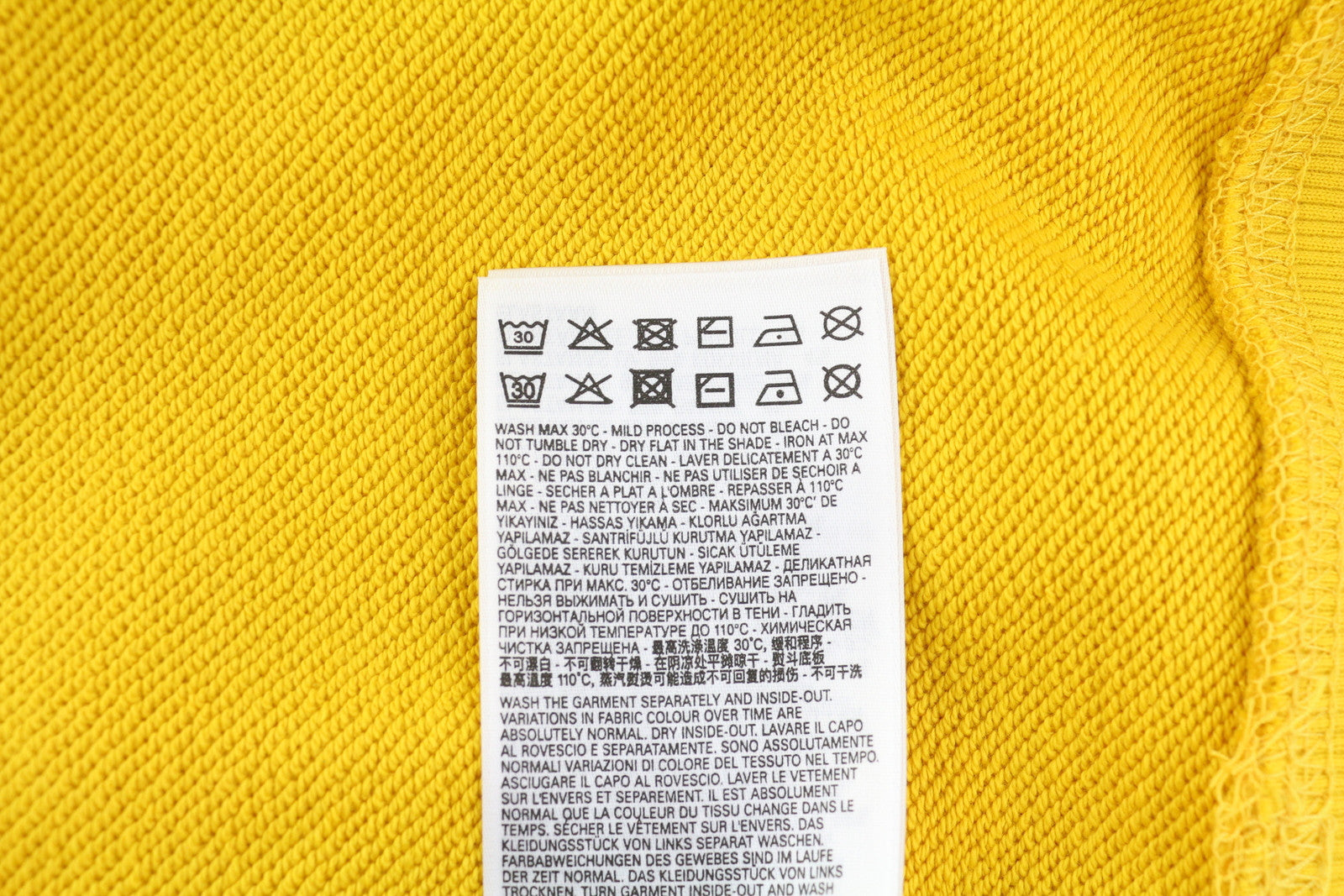 DIESEL S-Ginn-C3 Men Sweatshirt M Yellow Pullover Crew Neck Long Sleeve RRP€110