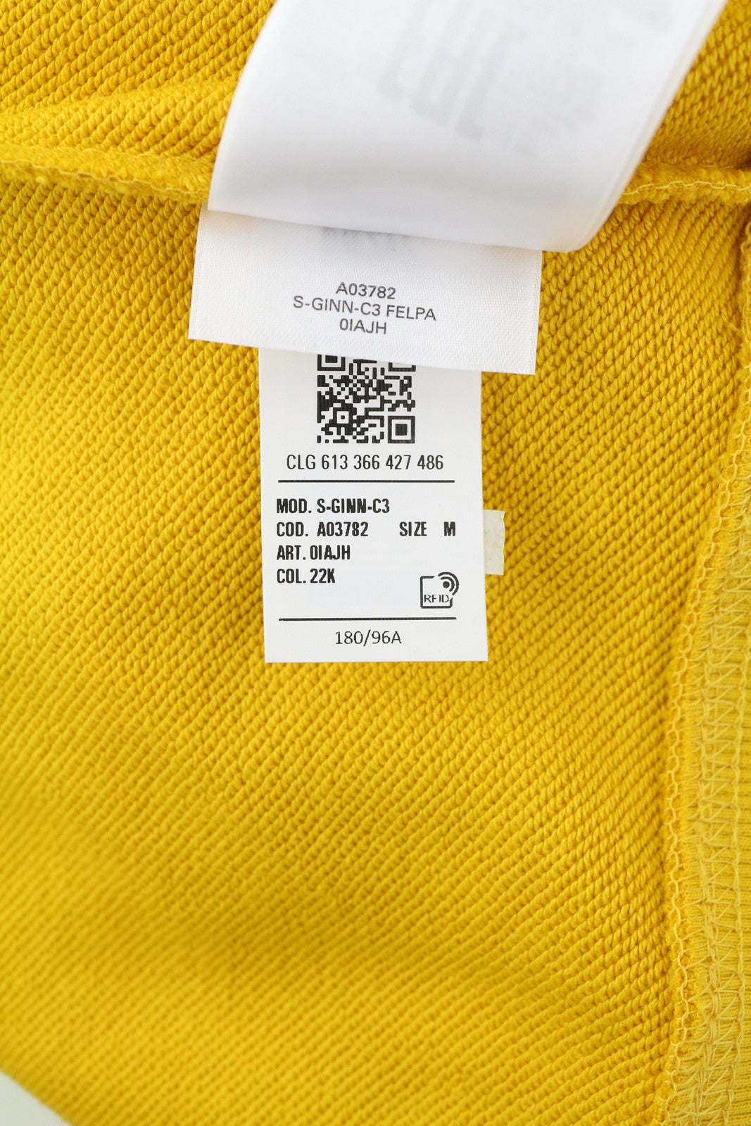 DIESEL S-Ginn-C3 Men Sweatshirt M Yellow Pullover Crew Neck Long Sleeve RRP€110