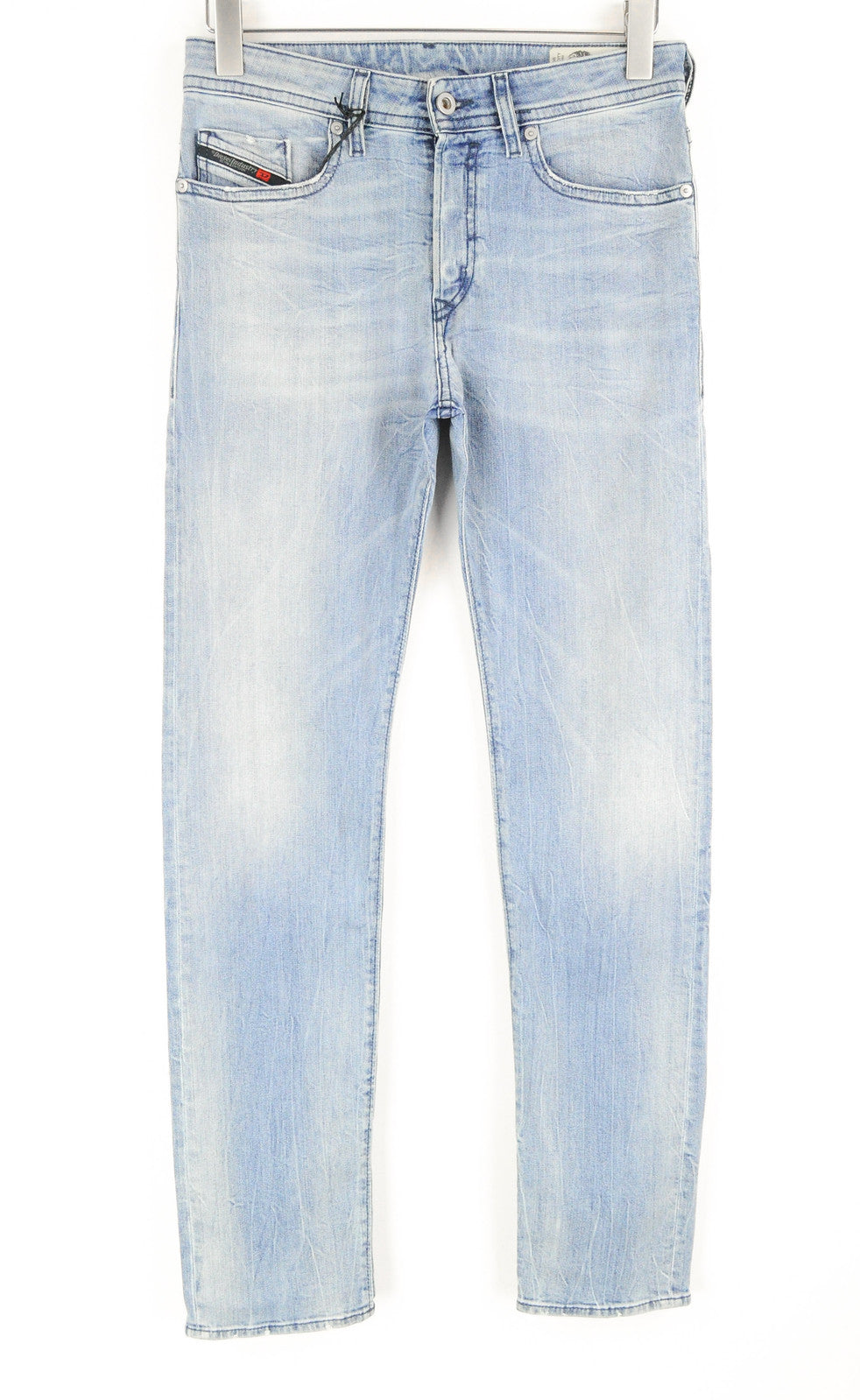 DIESEL Buster 081AL vyriški džinsai W27/L32 mėlyni, siaurėjantys, tamprūs 