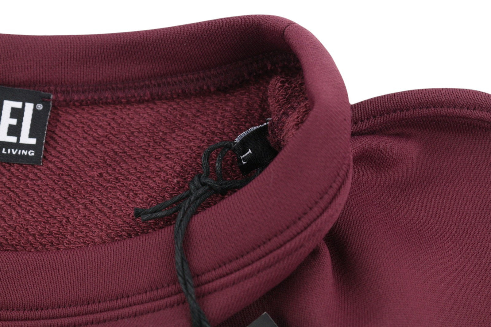 DIESEL S-Girk-B7 Men Sweatshirt L Burgundy Crew Collar Pullover RRP€140