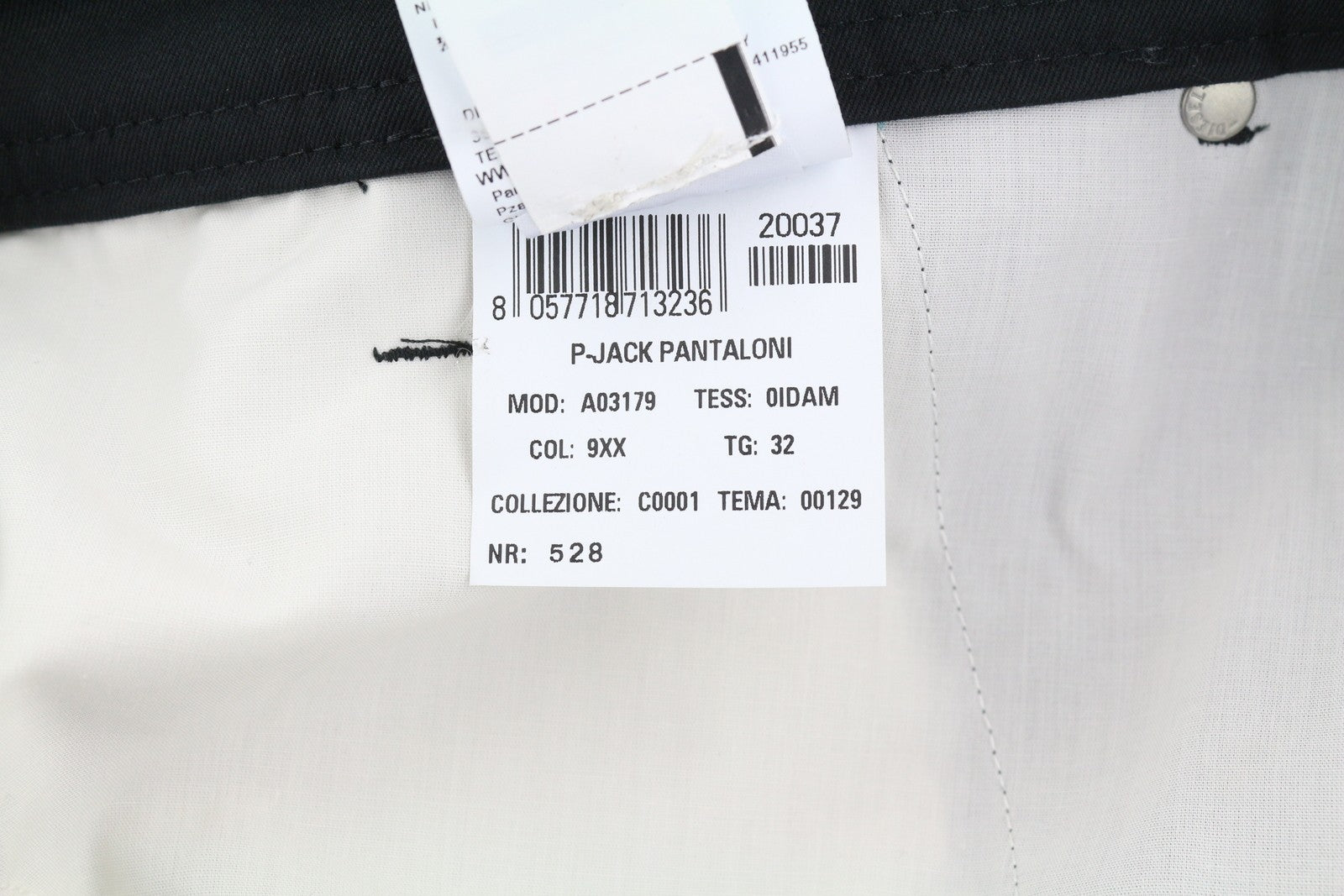 DIESEL P-Jack 0IDAM Men Trousers W32 Chino Slim Fit Zip RRP€150 Pockets Black