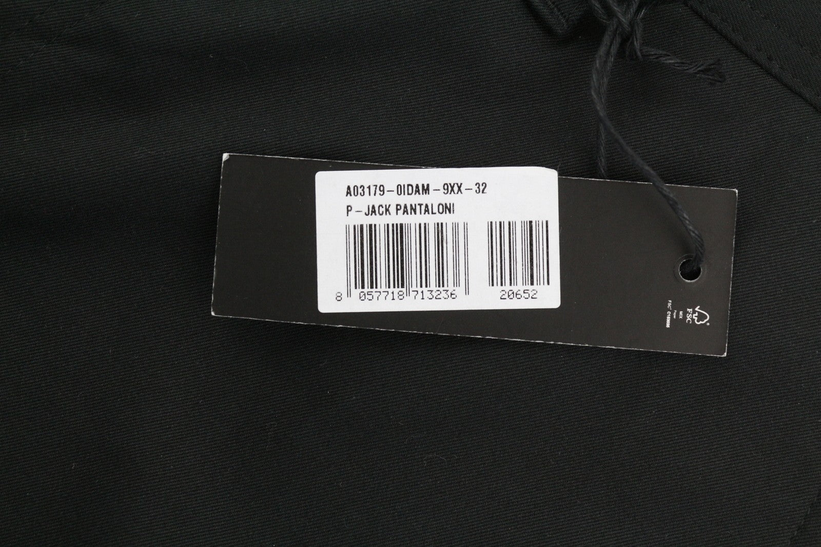 DIESEL P-Jack 0IDAM Men Trousers W32 Chino Slim Fit Zip RRP€150 Pockets Black