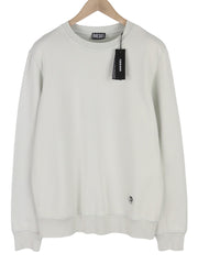 DIESEL S-Girk-Mohi-B1 Men Sweatshirt L Grey Pullover Crew Neck RRP€175