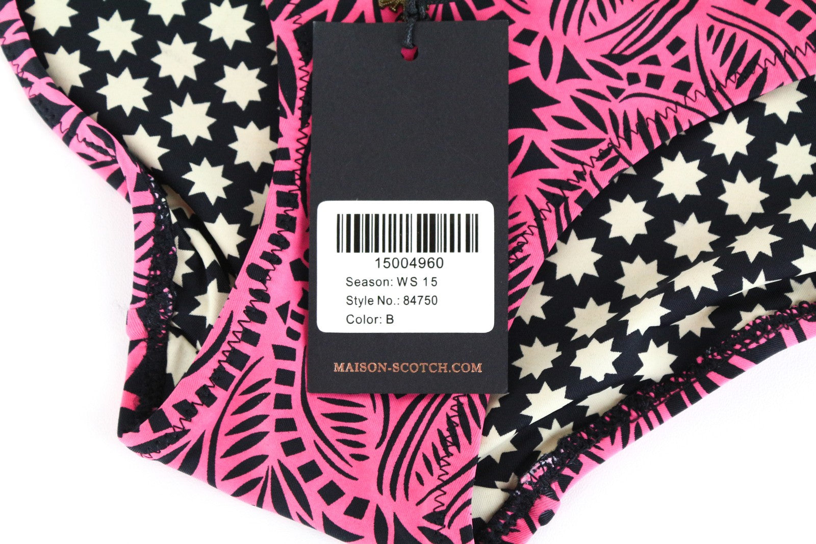 MAISON SCOTCH ~XS Swim Bottom Pink Pattern Beach Pool Bikini Women's Summer