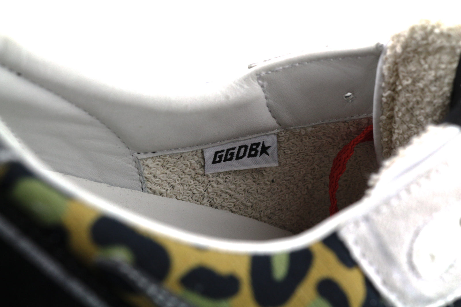 GOLDEN GOOSE Running Men Trainers EU43 White Leather Animal Print Laced Sneakers