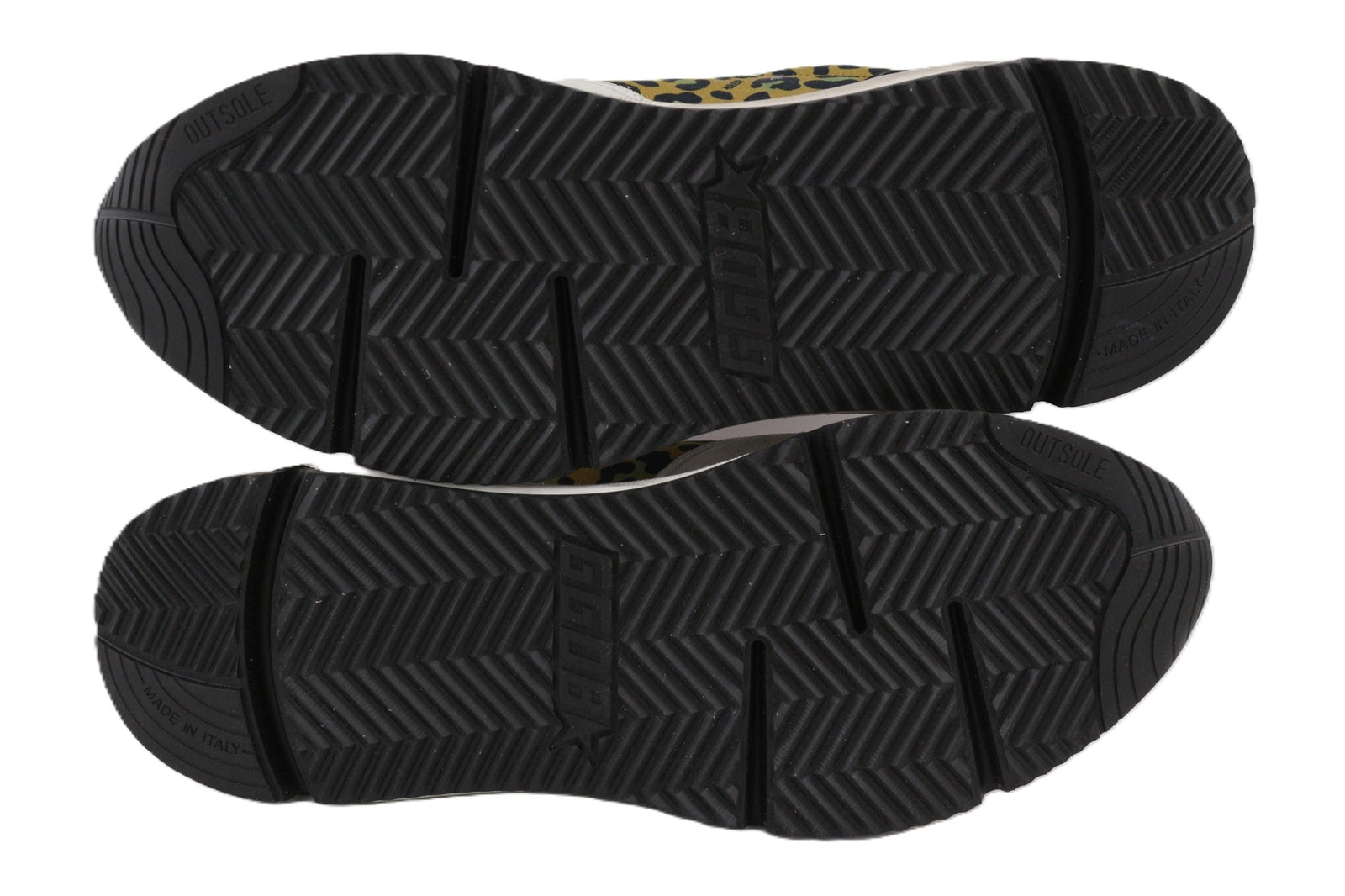 GOLDEN GOOSE Running Men Trainers EU43 White Leather Animal Print Laced Sneakers