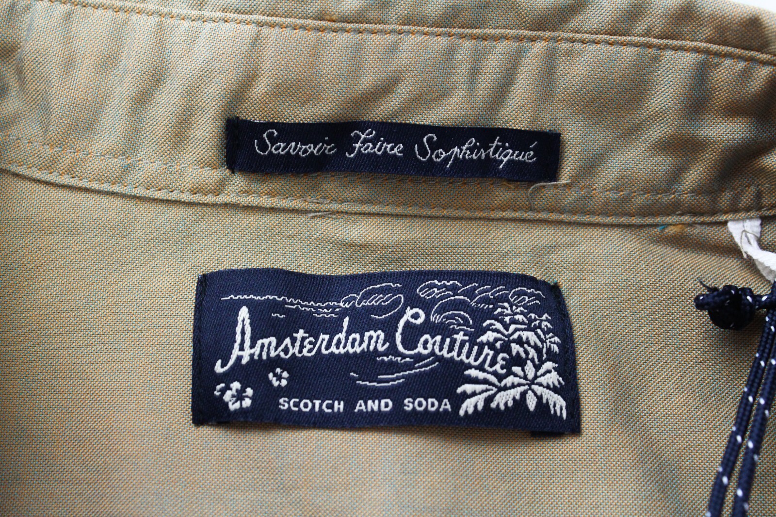 SCOTCH & SODA Men Shirt M Brown Long Sleeve Button-Up Spread Collar