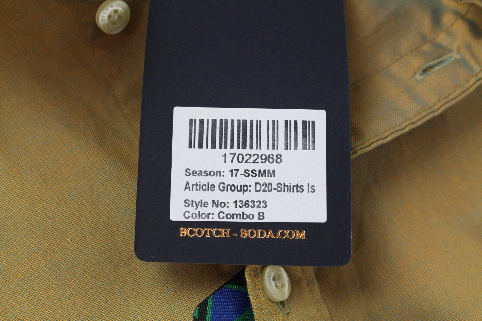 SCOTCH & SODA Men Shirt M Brown Long Sleeve Button-Up Spread Collar