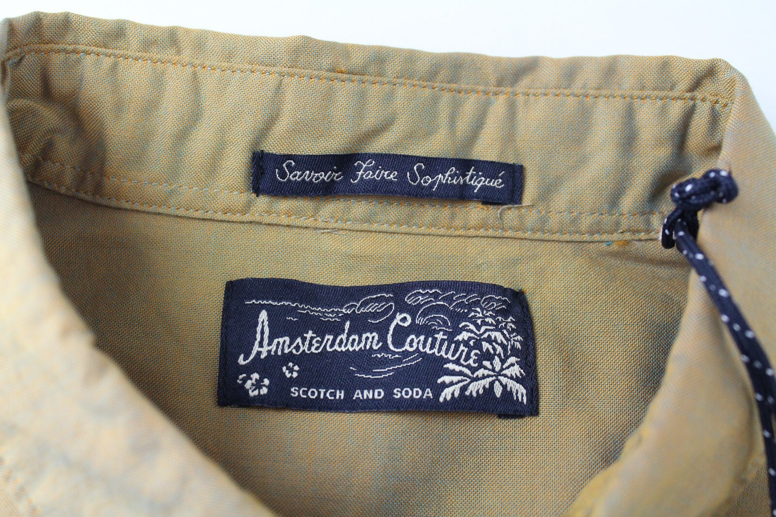 SCOTCH & SODA Men Shirt M Brown Long Sleeve Button-Up Spread Collar