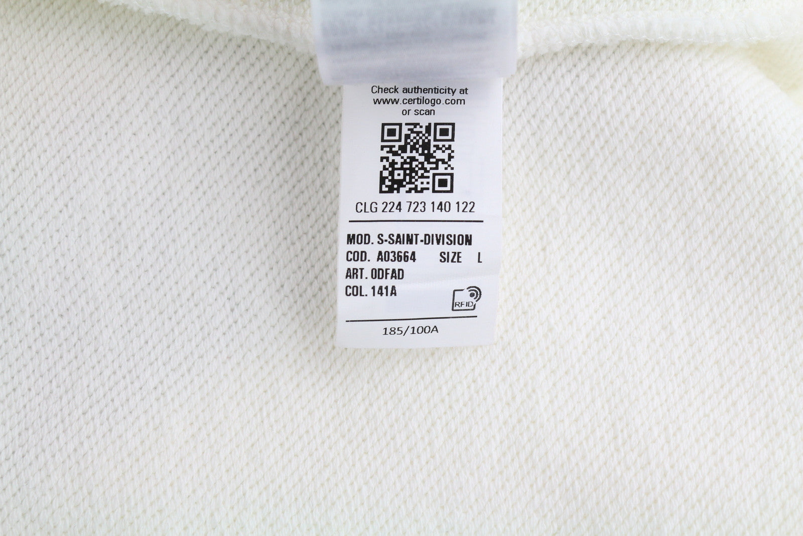 DIESEL S-Saint-Division Men Sweatshirt L White Pullover Half Zip Neck RRP€225