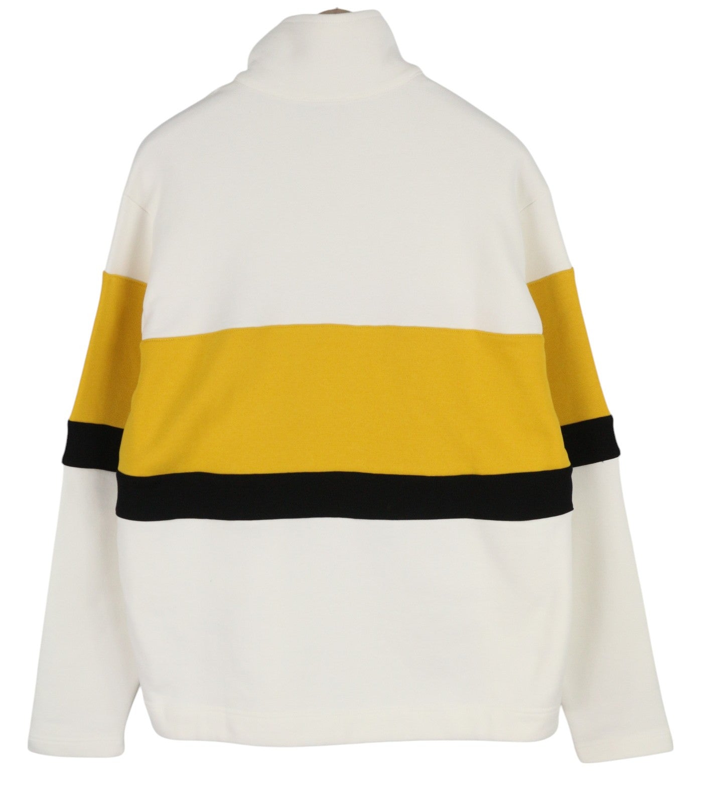 DIESEL S-Saint-Division Men Sweatshirt L White Pullover Half Zip Neck RRP€225