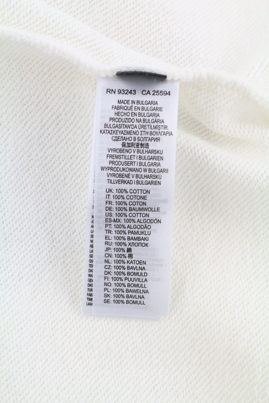 DIESEL S-Saint-Division Men Sweatshirt L White Pullover Half Zip Neck RRP€225