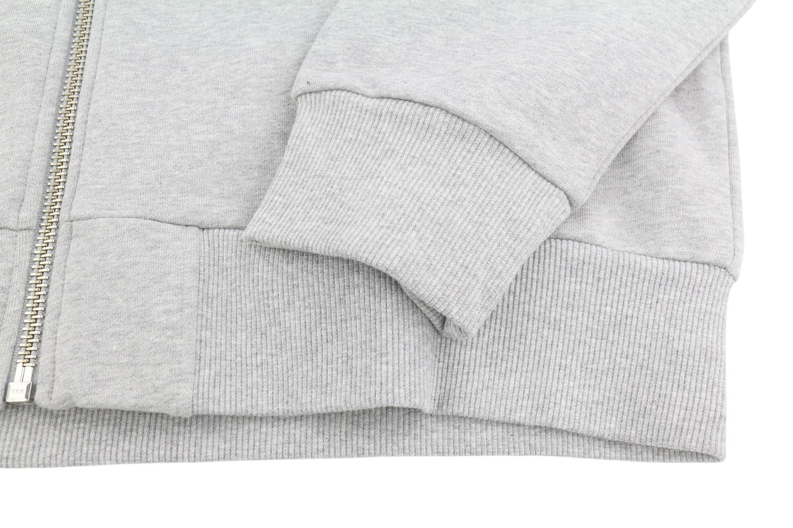 DIESEL S-Girk-Hood-Zip-Logo Men Hoodie L Grey Melange Full Zip Pockets RRP€170